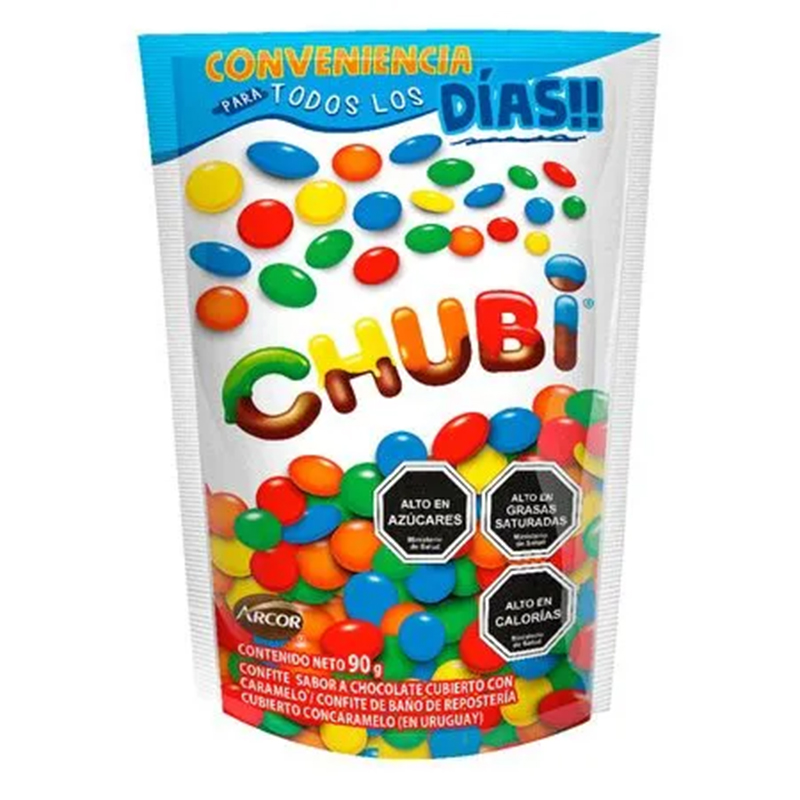 Arcor Chubi Chocolate Confitado 90g