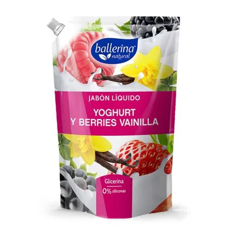 Jabón Líquido Ballerina Yoghurt, Berries y Vainilla 750ml