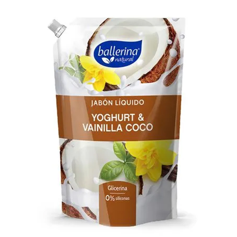 Jabón Líquido Ballerina Yoghurt Vainilla Coco 750ml.