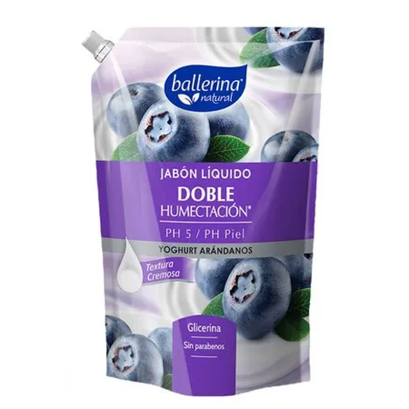 Jabón Líquido Ballerina Yoghurt y Arándanos 750ml.