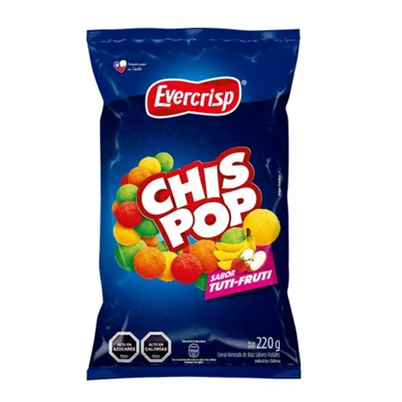 ChisPop Evercrips tutti frutti en bolsa de 220g