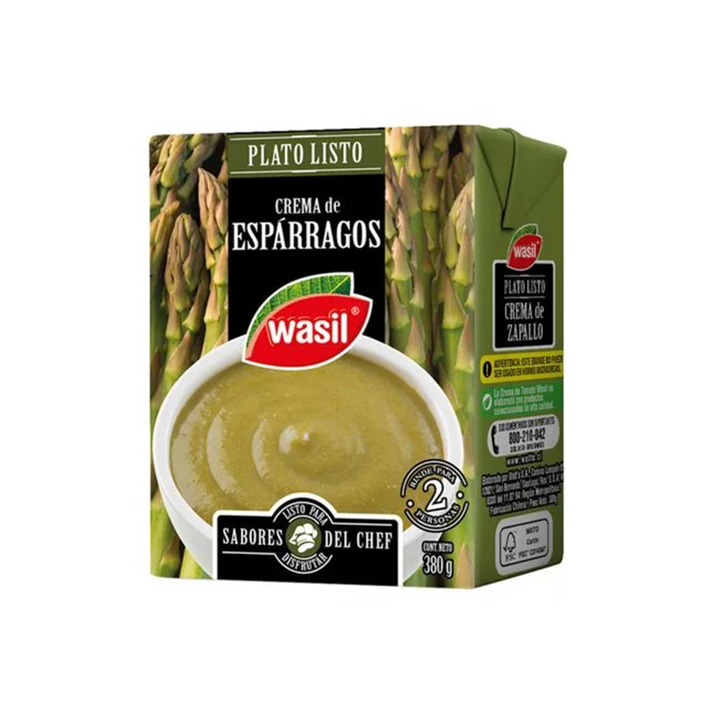 Crema de Espárragos Wazil en tetra de 380g