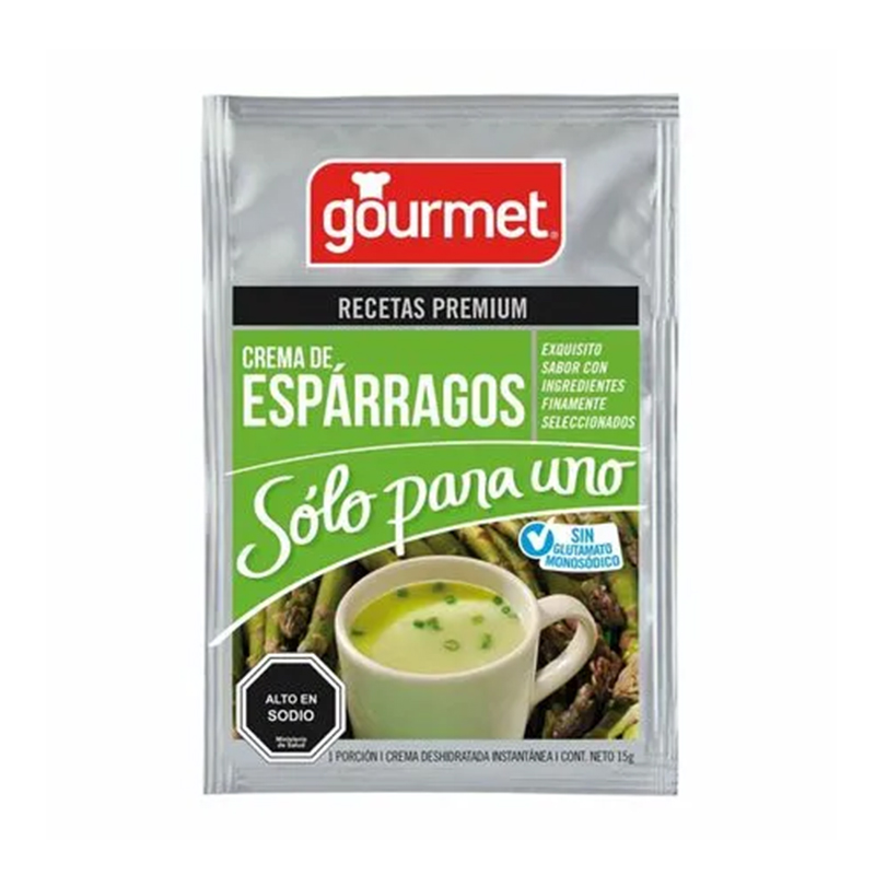 Crema solo uno Gourmet de Esparragos en sobre de 15g