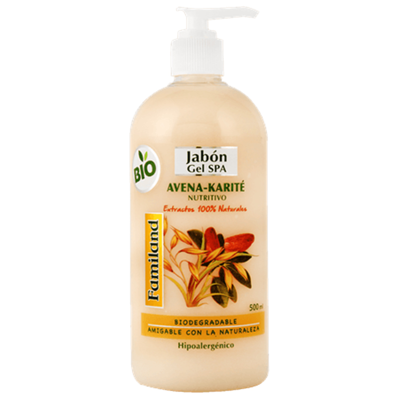 Jabón Líquido Familand Avena Karité 500 ml.