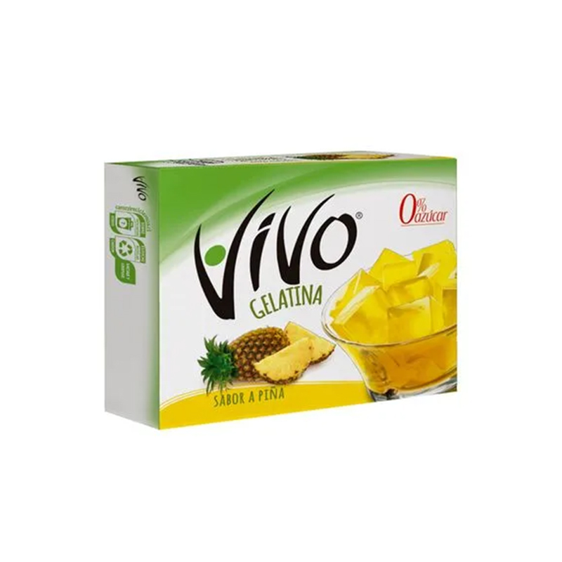Gelatina sin azúcar Vivo sabor piña 22g