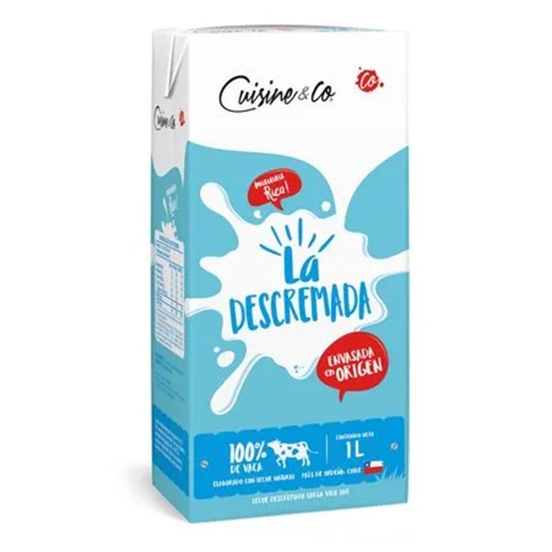 Leche Descremada Cuisine & Co 1lt