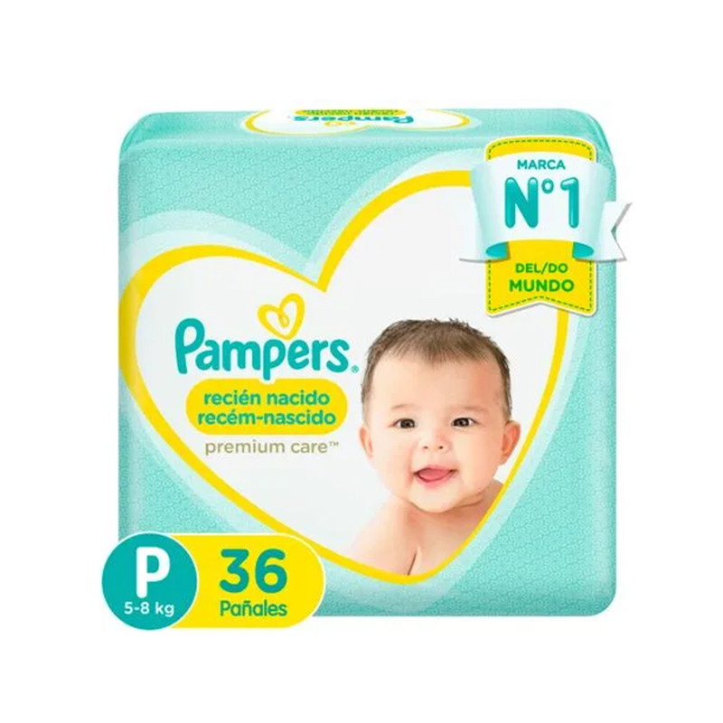 Pampers Pañales Premium Care Recién Nacido 36u