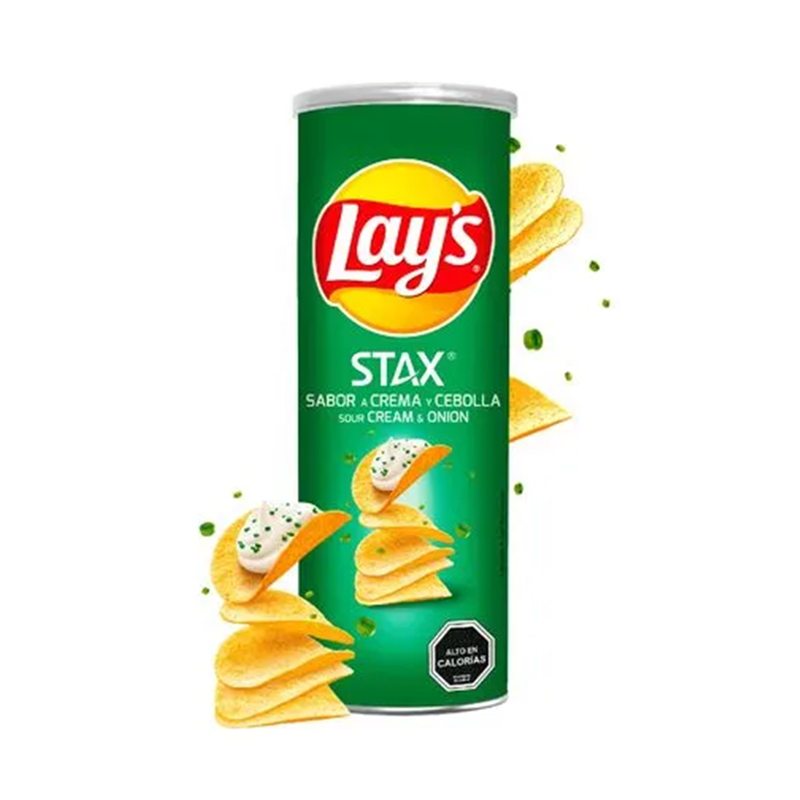 Papas Fritas Lays Stax Crema y Cebolla 134g