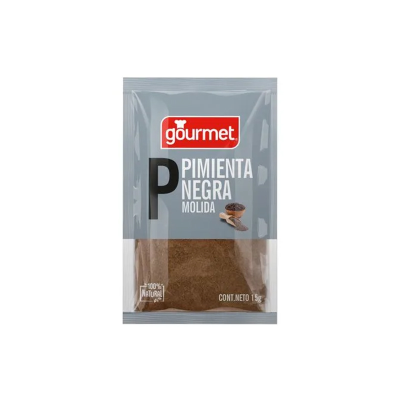 Pimienta Negra molida sobre 15g.