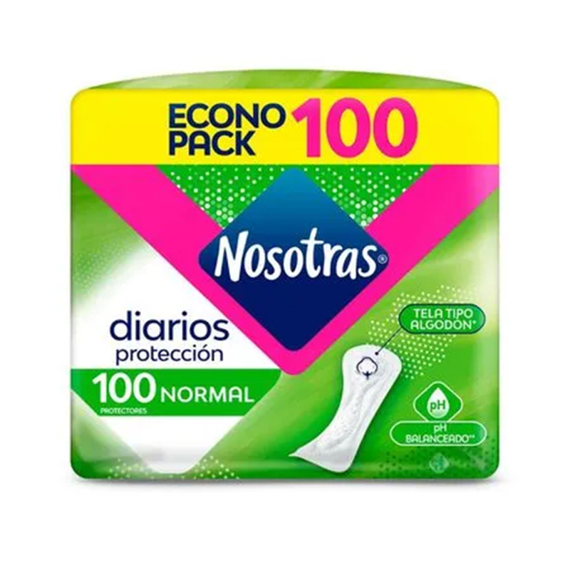 Protectores Diarios Nosotras Cortos Normal 100u