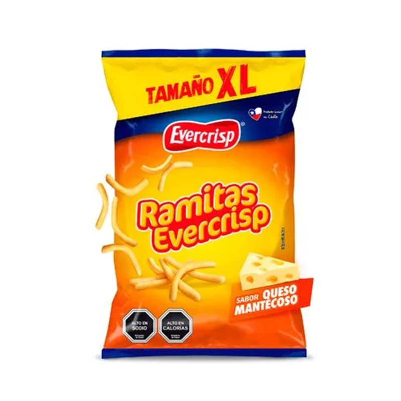 Ramitas Evercrips Sabor Queso Mantecoso xl 330g