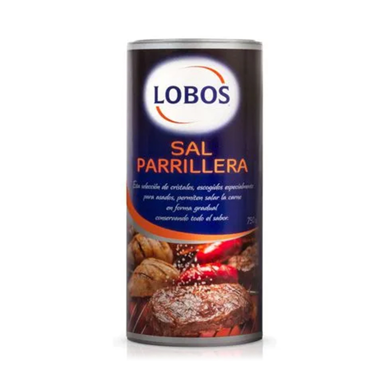 Sal Parrillera Lobos Yodada frasco 750g