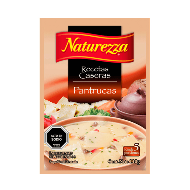Sopa Casera de Pantrucas Naturezza en sobre de 110g