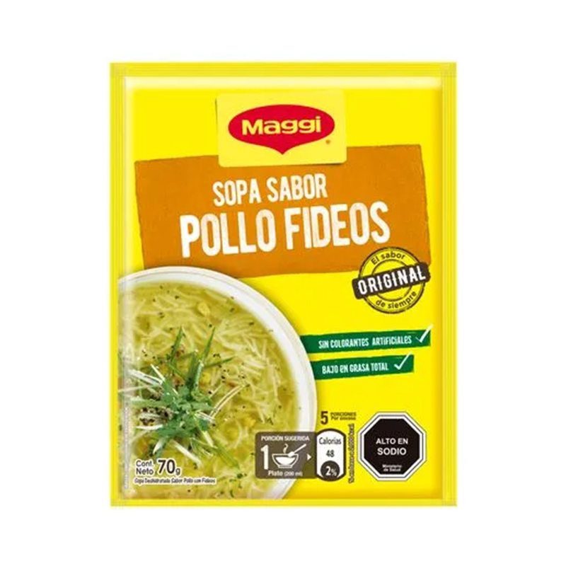 Sopa de sabor Pollo con Fideos Maggi en sobre de 70g