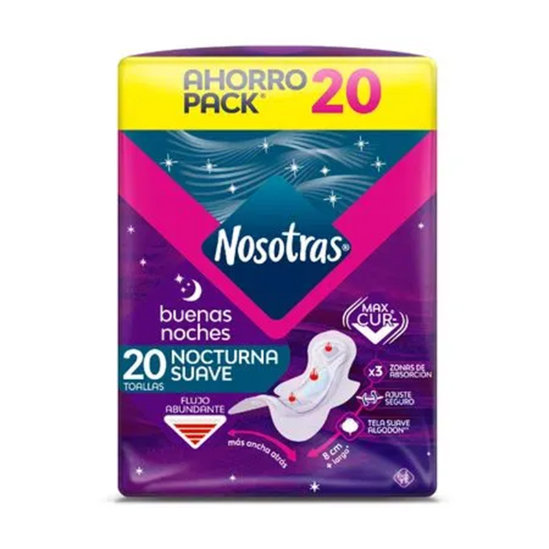 Toallas Higiénicas Nosotras Buenas Noches Normal 20 u