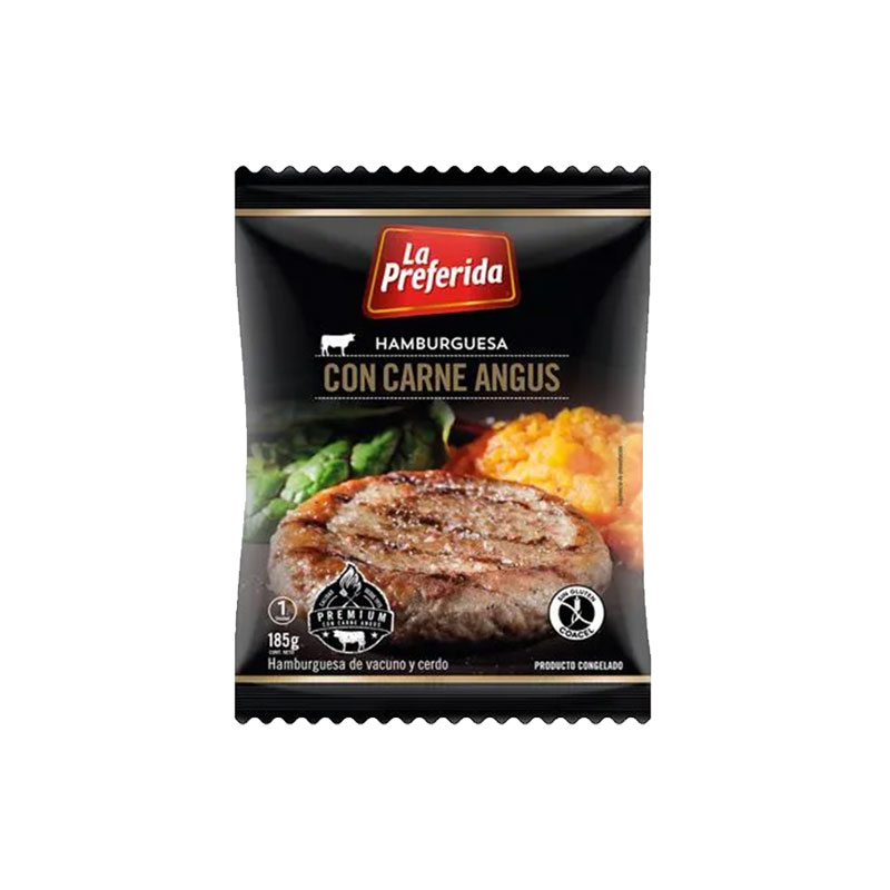 Hamburguesa de Vacuno La Preferida 185g.