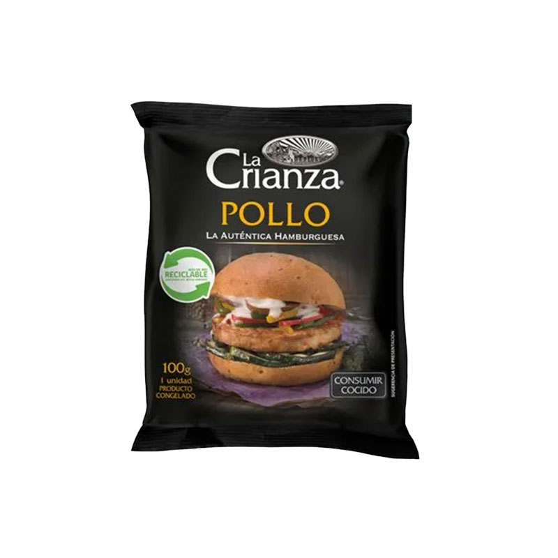 Hamburguesa de Pollo La Crianza 100g.