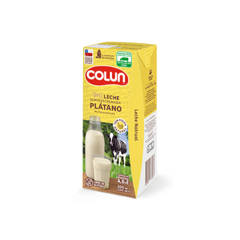 Leche plátano Colun 200ml.
