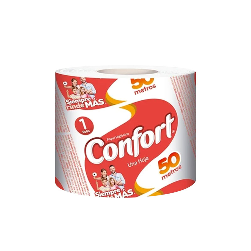 Papel Higiénico Confort 50 mt. 1 unidad.