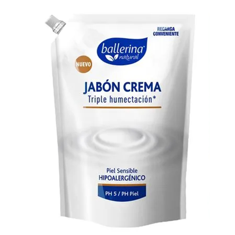 Jabón Líquido Ballerina Crema Piel Sensible 750ml.