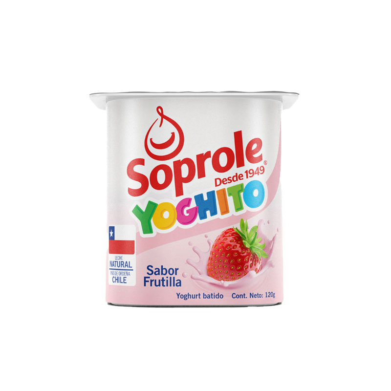Yoghurt Soprole Yoghito Frutilla 120g.